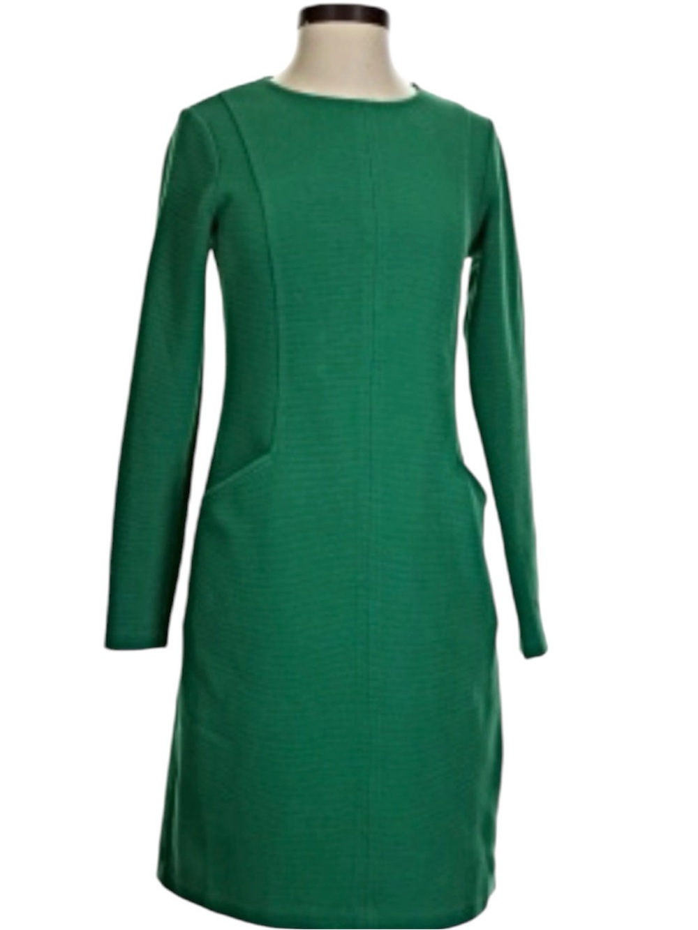 Boden Women's Hunter Green Ellen Ottoman Ribbed Dress Size 4